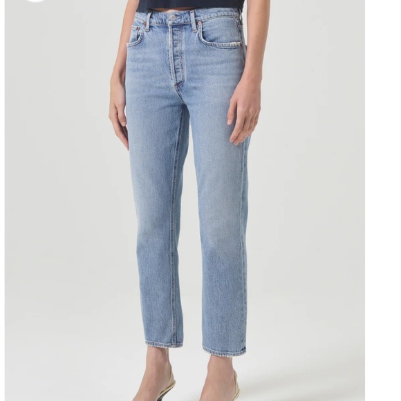 Agolde Riley High Rise Straight Crop - Picture 4 of 5